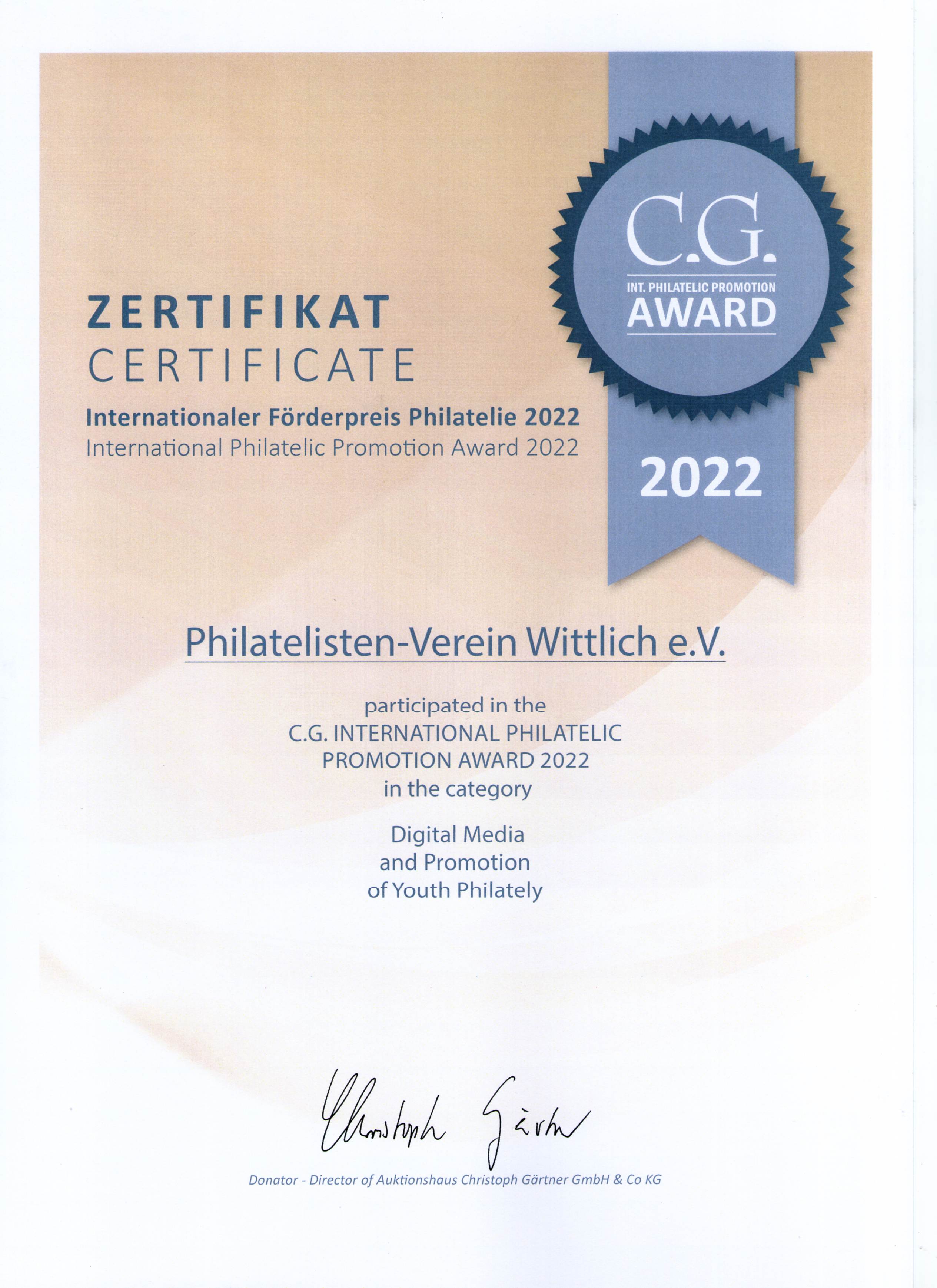 CG Award 2022 Zertifikat1